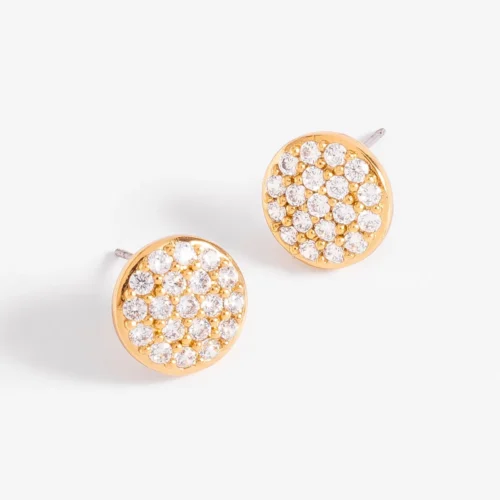 ARETES -BOTON CON CRISTALES