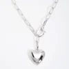 Collar de Rodio con Dije de Corazón