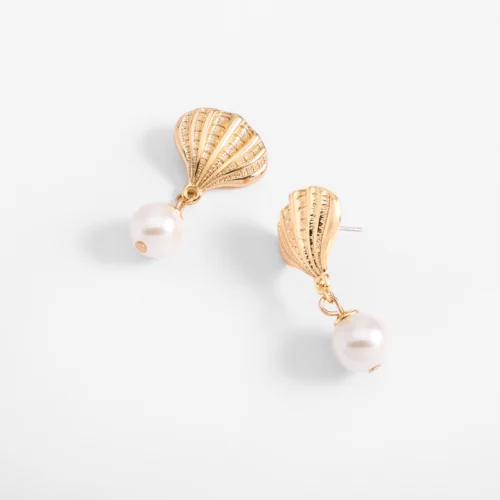 ARETES CONCHA MARINA