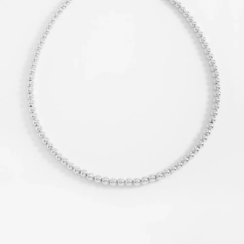 Collar de esferas plata